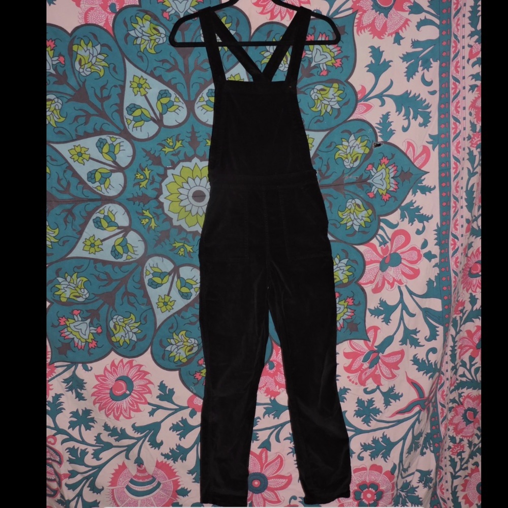 Black Velvet Overalls